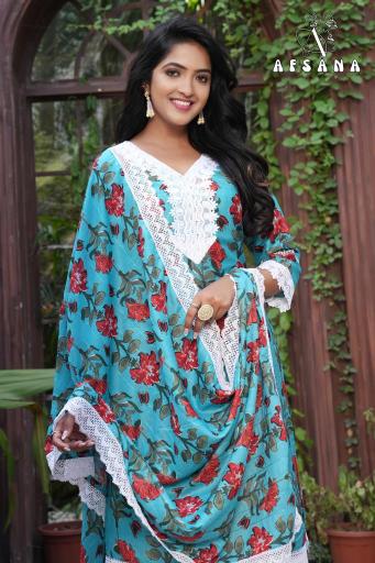 Afsana Rustam D- 2004 blue chikankari kurti online india Wholesale Catalog