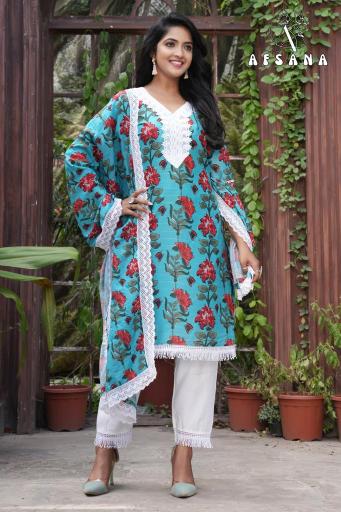 Afsana Rustam D- 2004 blue chikankari kurti online india Wholesale Catalog