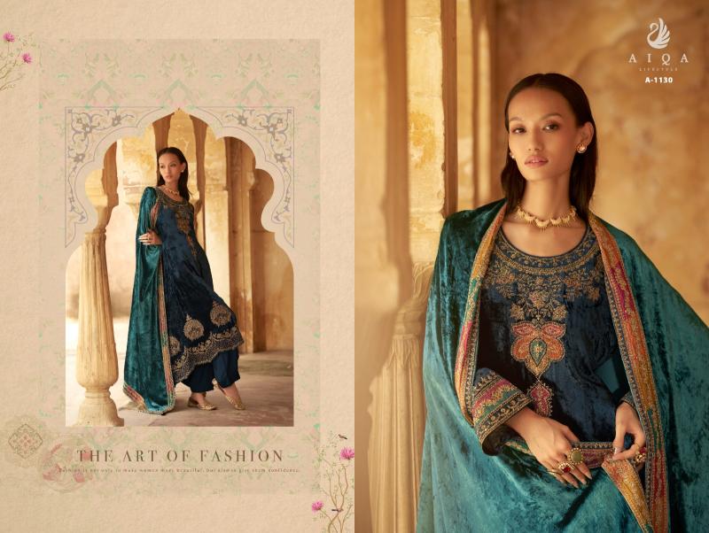 AIQA SENORA Pure Velvet Fancy Salwar Kameez Wholesale Catalog