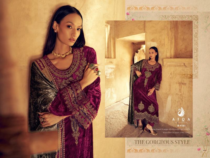 AIQA SENORA Pure Velvet Fancy Salwar Kameez Wholesale Catalog