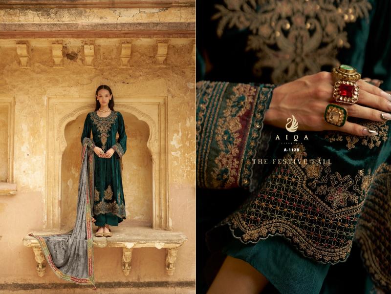 AIQA SENORA Pure Velvet Fancy Salwar Kameez Wholesale Catalog