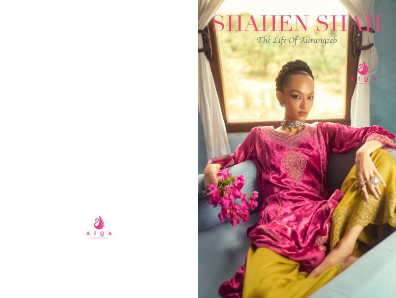 AIQA SHAHEN SHAH Velvet With Fancy Work Salwar Kameez Wholesale Catalog