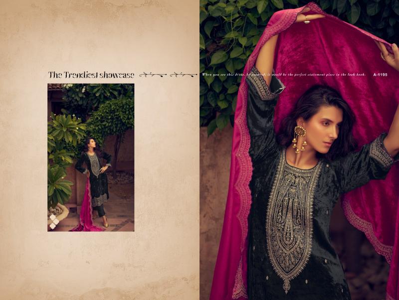 AIQA SHIKARBAGH Pure Velvet With Fancy Work Wholesale Catalog