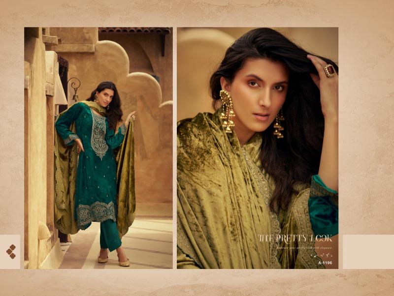 AIQA SHIKARBAGH Pure Velvet With Fancy Work Wholesale Catalog