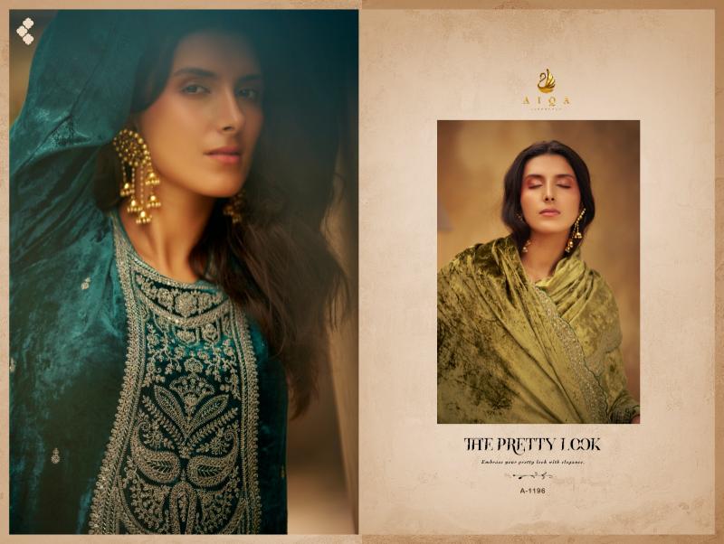 AIQA SHIKARBAGH Pure Velvet With Fancy Work Wholesale Catalog