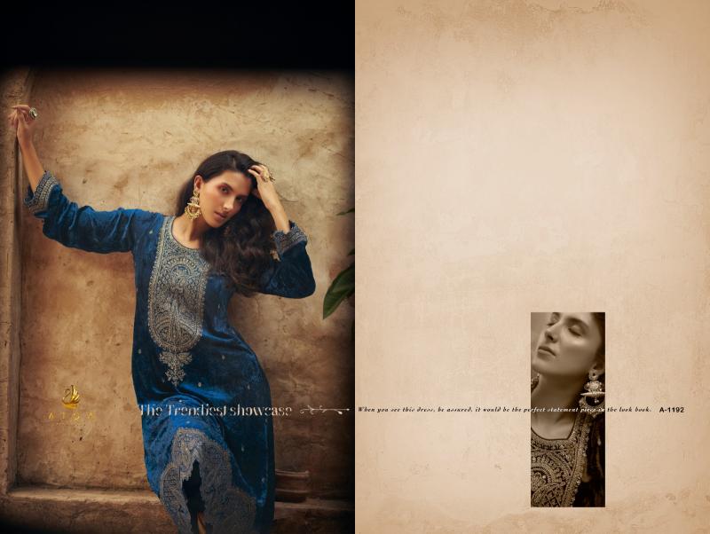 AIQA SHIKARBAGH Pure Velvet With Fancy Work Wholesale Catalog