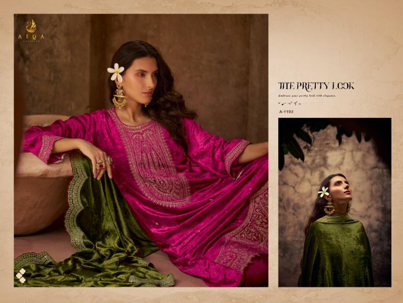 AIQA SHIKARBAGH Pure Velvet With Fancy Work Wholesale Catalog