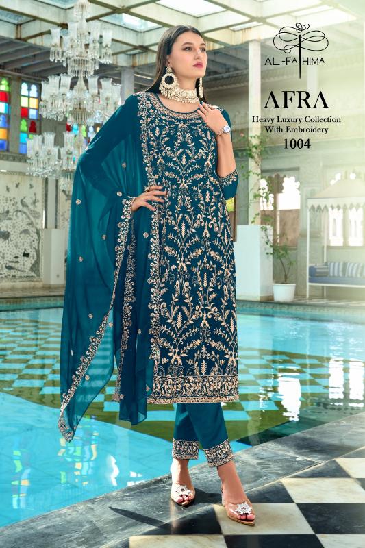 Al Fathima Afra Georgette Pakistani Suits Wholesale Catalog