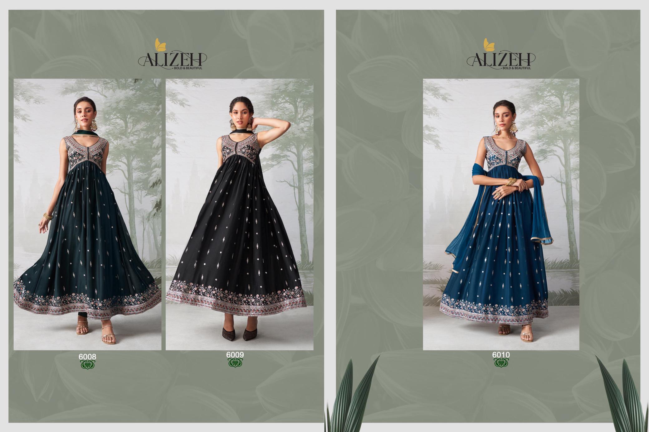 Alizeh Gulbahar Vol 6 Designer Gown Kurti Wholesale Catalog