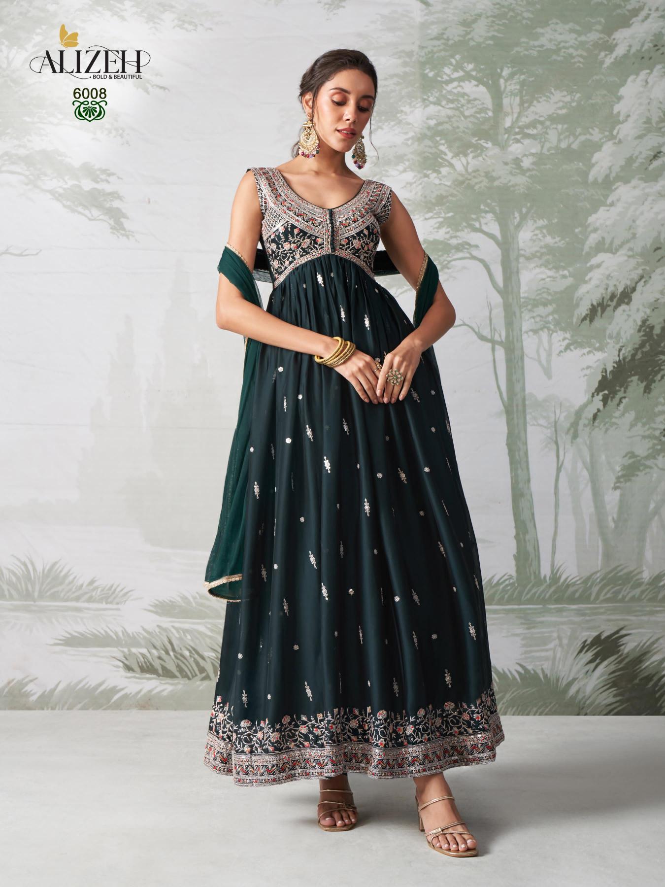 Alizeh Gulbahar Vol 6 Designer Gown Kurti Wholesale Catalog