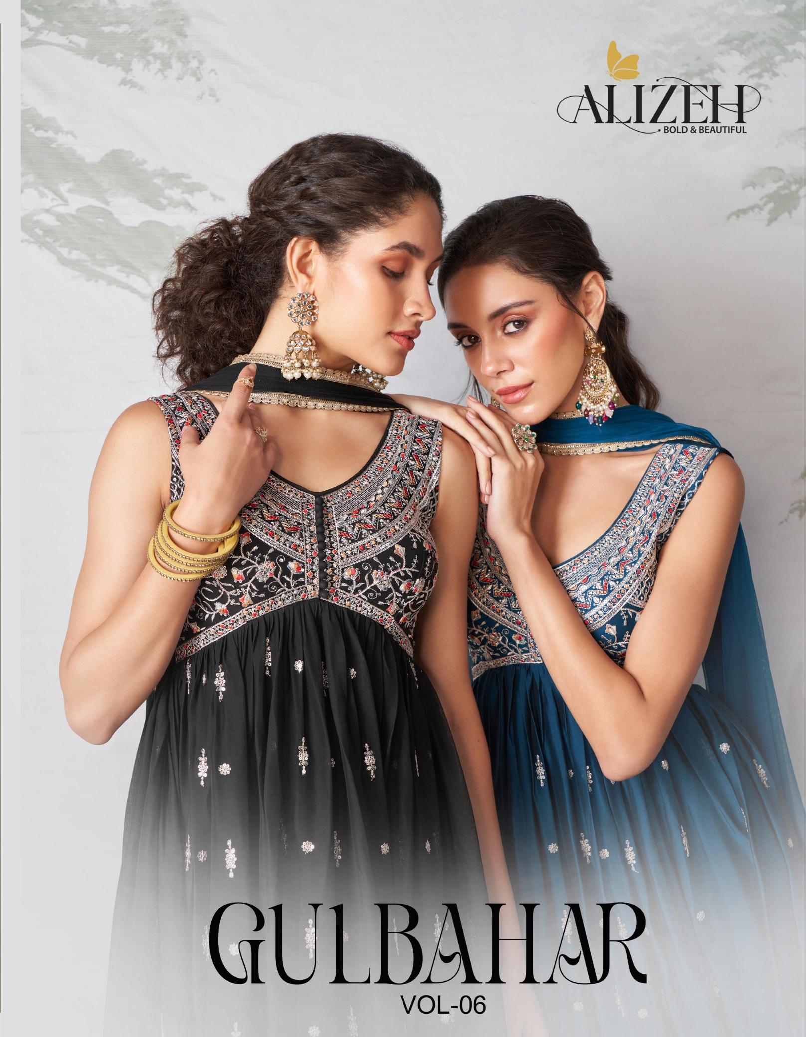 Alizeh Gulbahar Vol 6 Designer Gown Kurti Wholesale Catalog