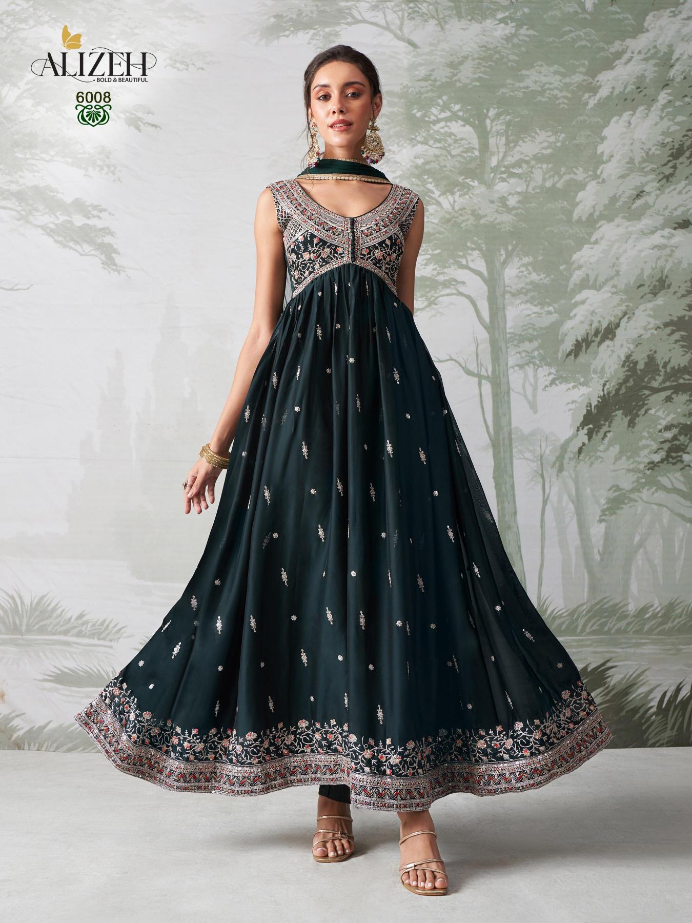 Alizeh Gulbahar Vol 6 Designer Gown Kurti Wholesale Catalog