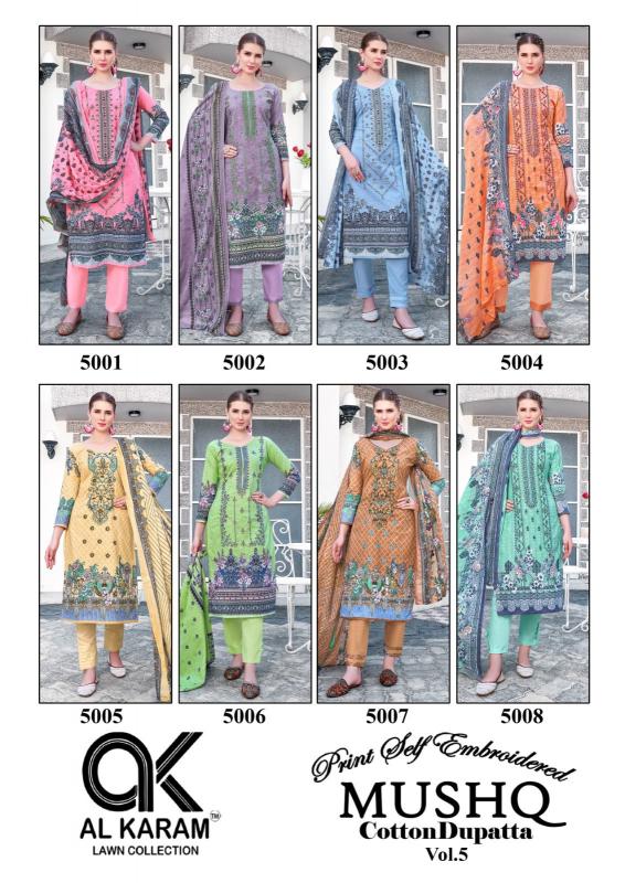 Alkaram Mushq Vol-5 – Embroidery Karachi Dress Material - Wholesale Catalog