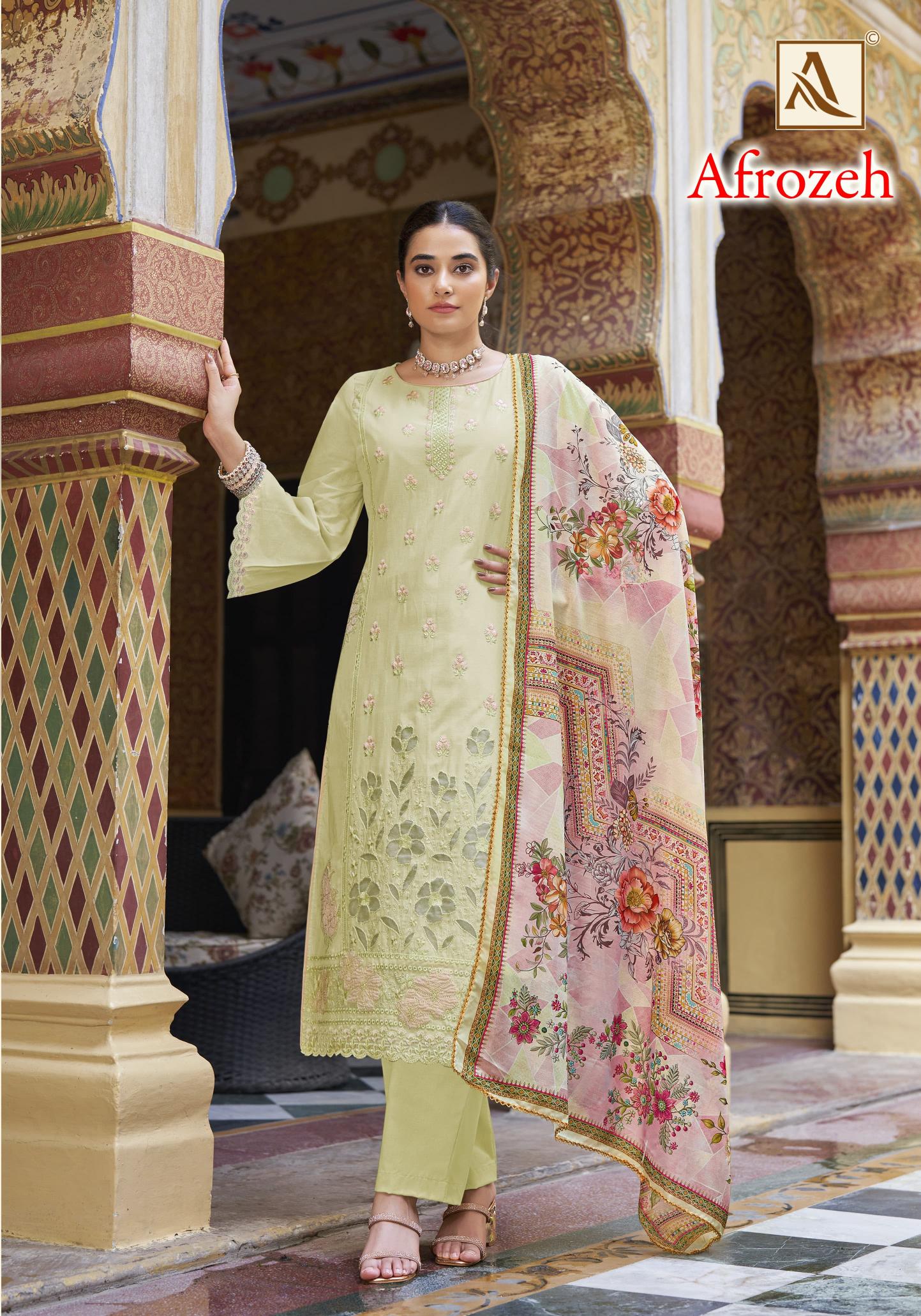 Alok AFROZEH Dress Material Wholesale Catalog