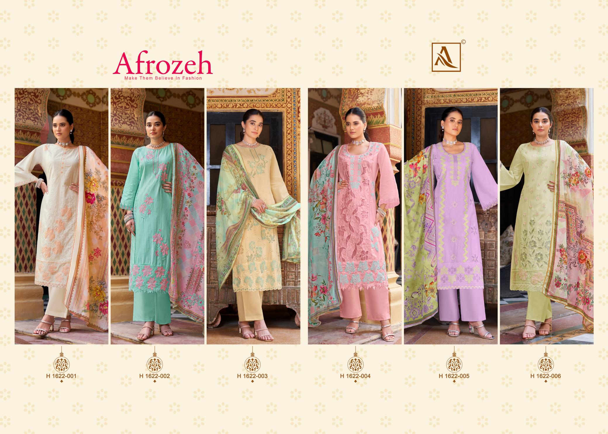 Alok AFROZEH Dress Material Wholesale Catalog