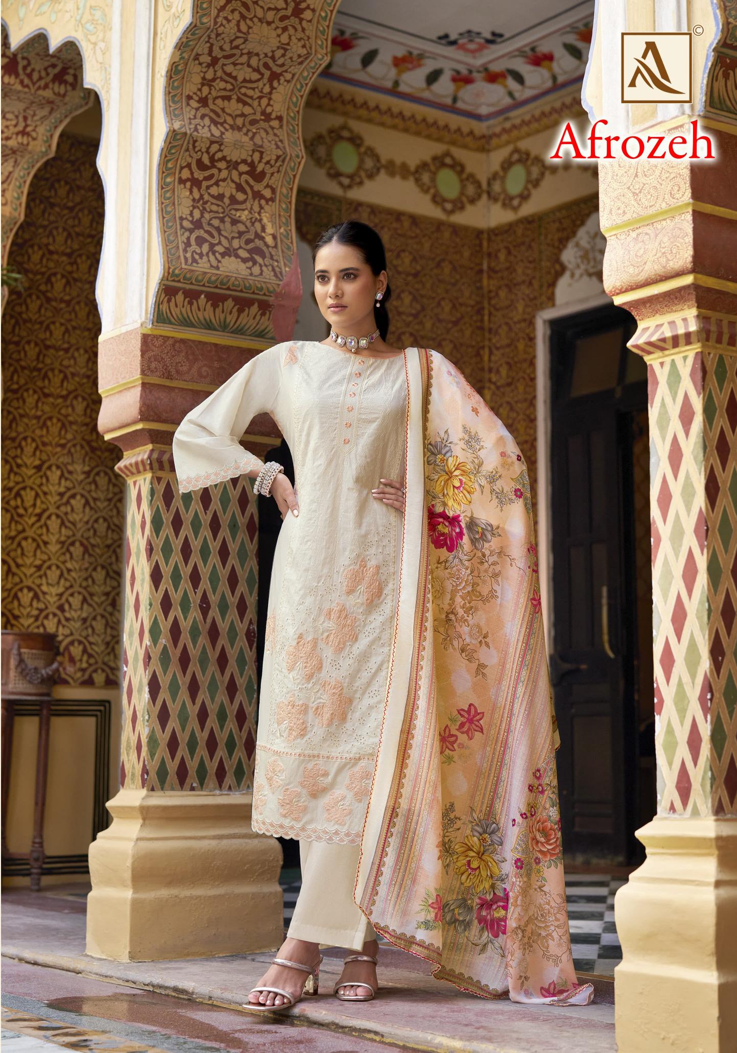 Alok AFROZEH Dress Material Wholesale Catalog