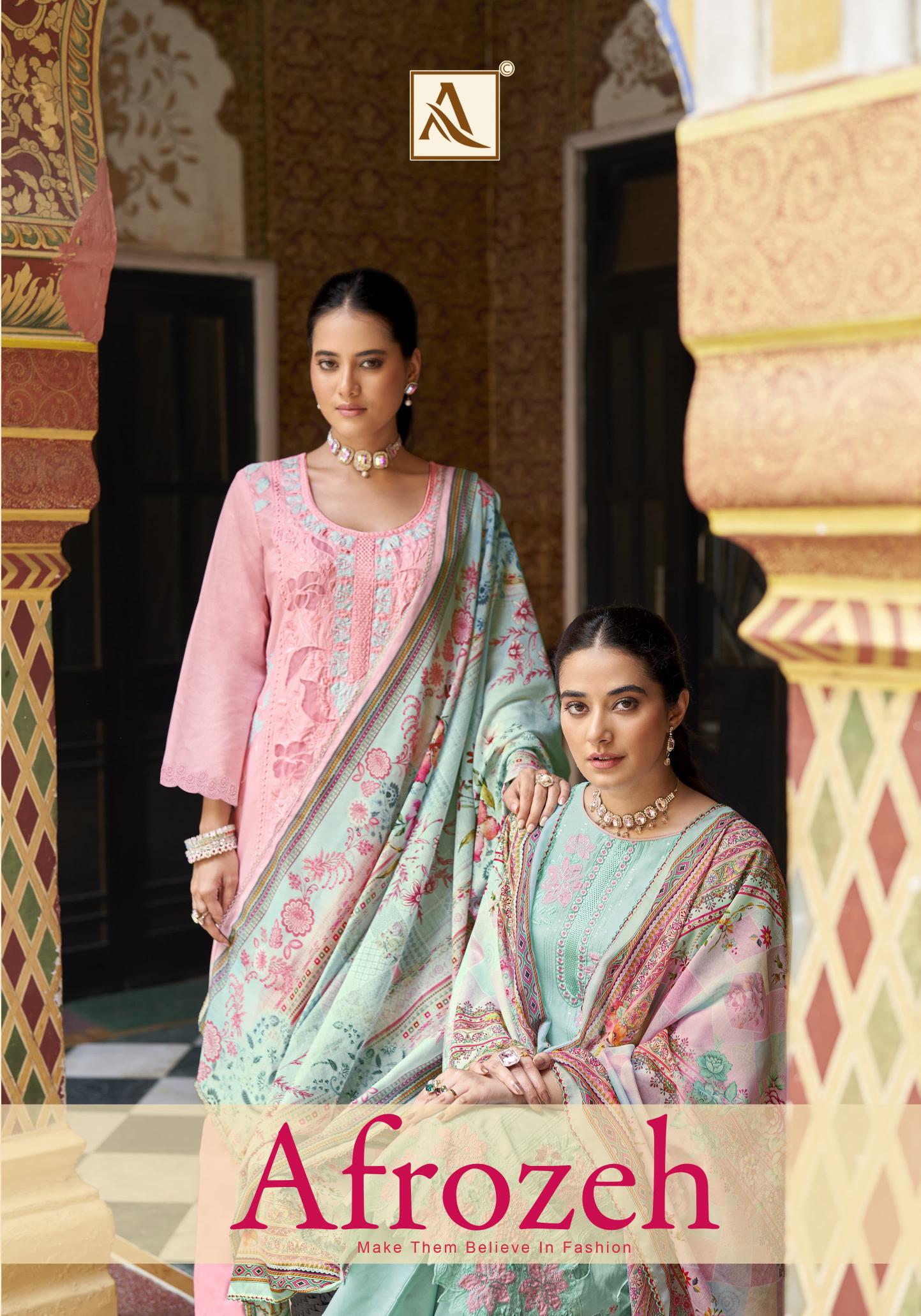 Alok AFROZEH Dress Material Wholesale Catalog