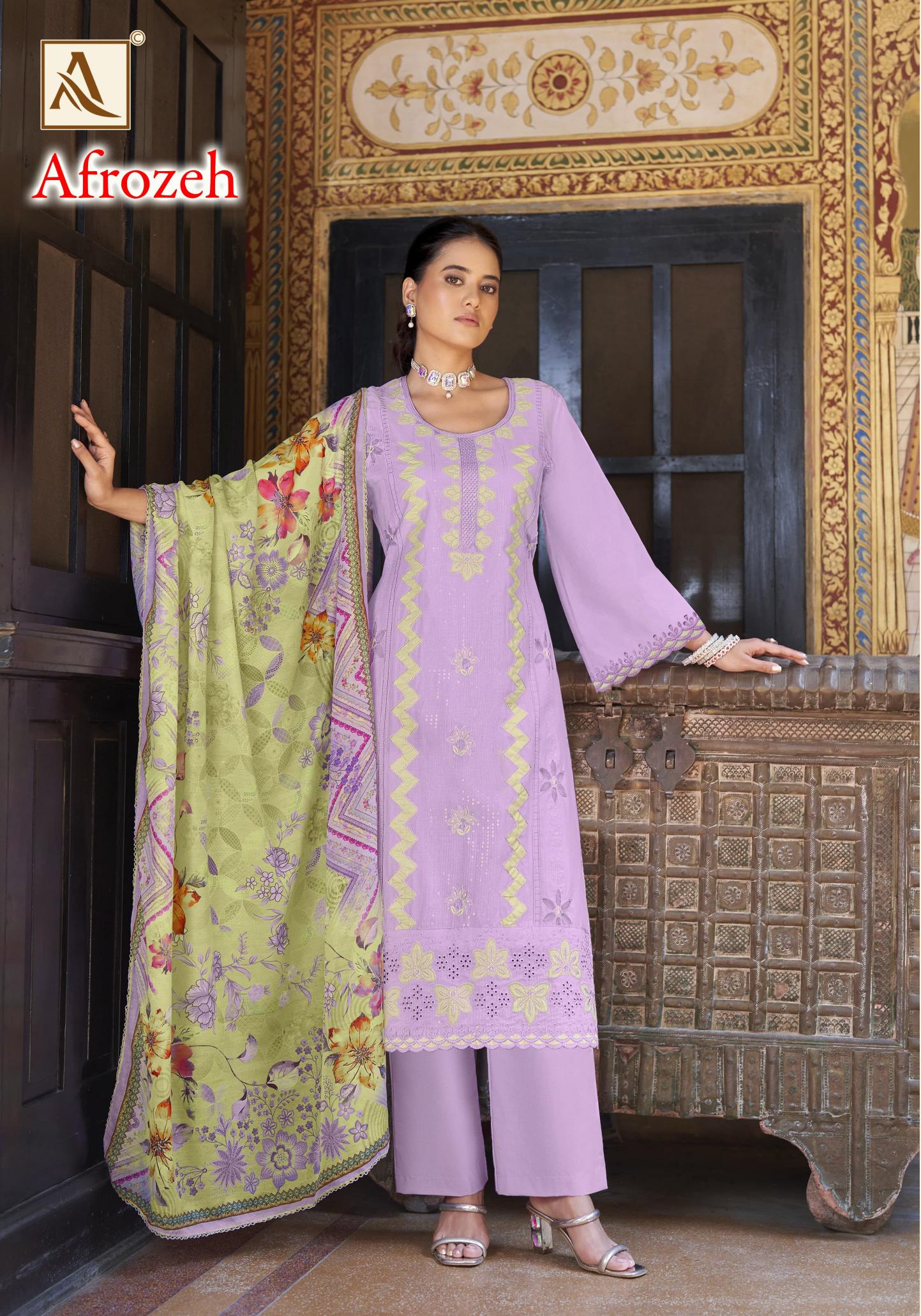 Alok AFROZEH Dress Material Wholesale Catalog