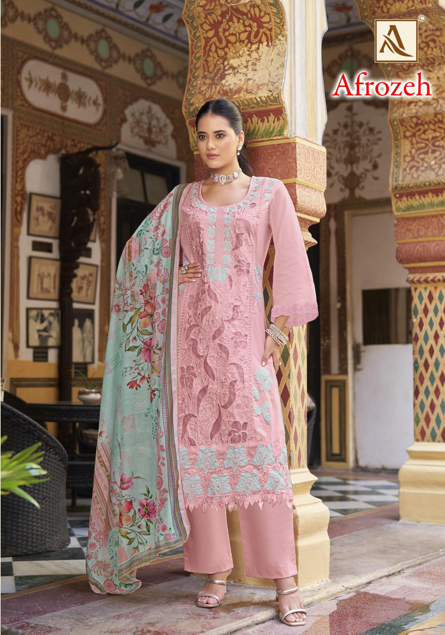 Alok AFROZEH Dress Material Wholesale Catalog