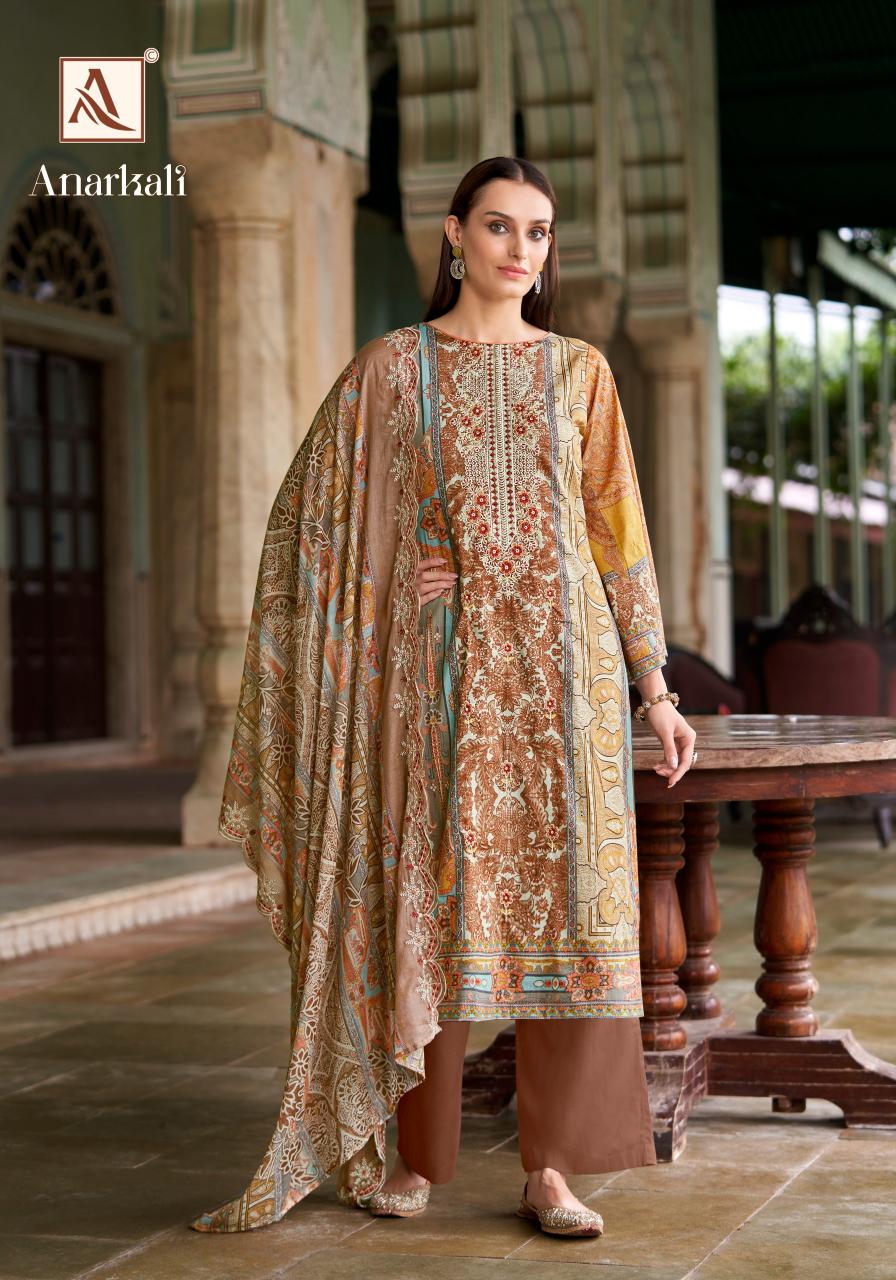 Alok Anarkali Cotton Dress Materials Wholesale Catalog