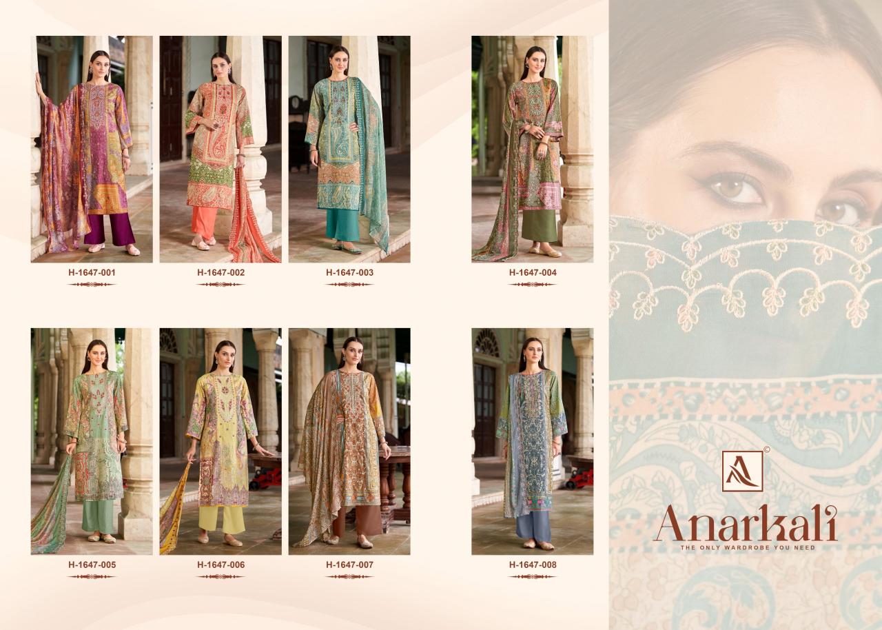 Alok Anarkali Cotton Dress Materials Wholesale Catalog