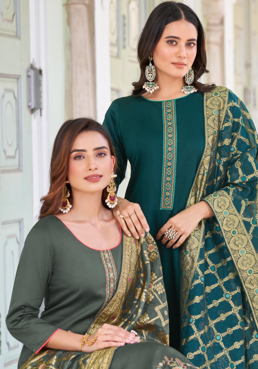 Alok Glossy Touch Vol 2 Designer Dress Material Wholesale Catalog