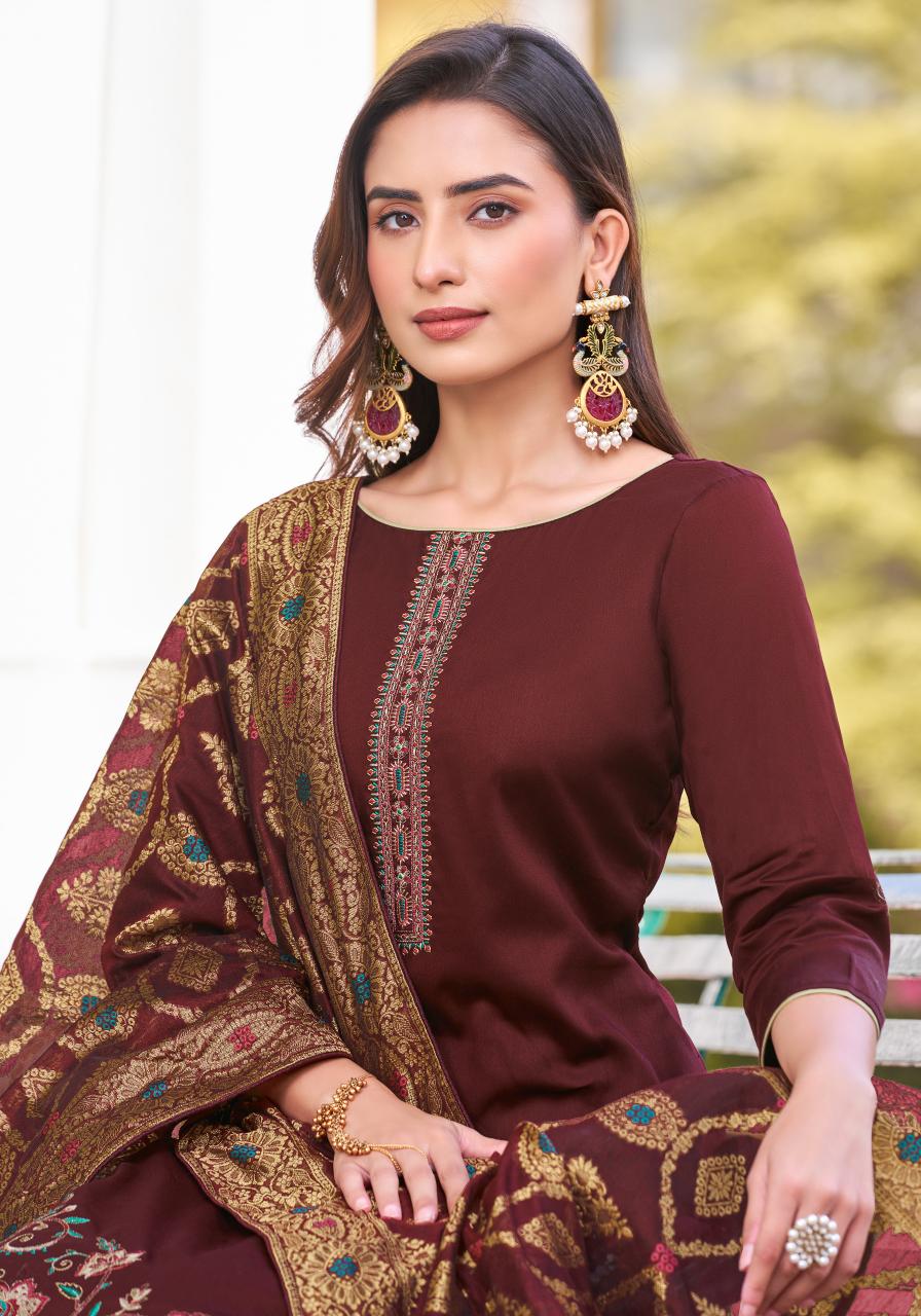 Alok Glossy Touch Vol 2 Designer Dress Material Wholesale Catalog
