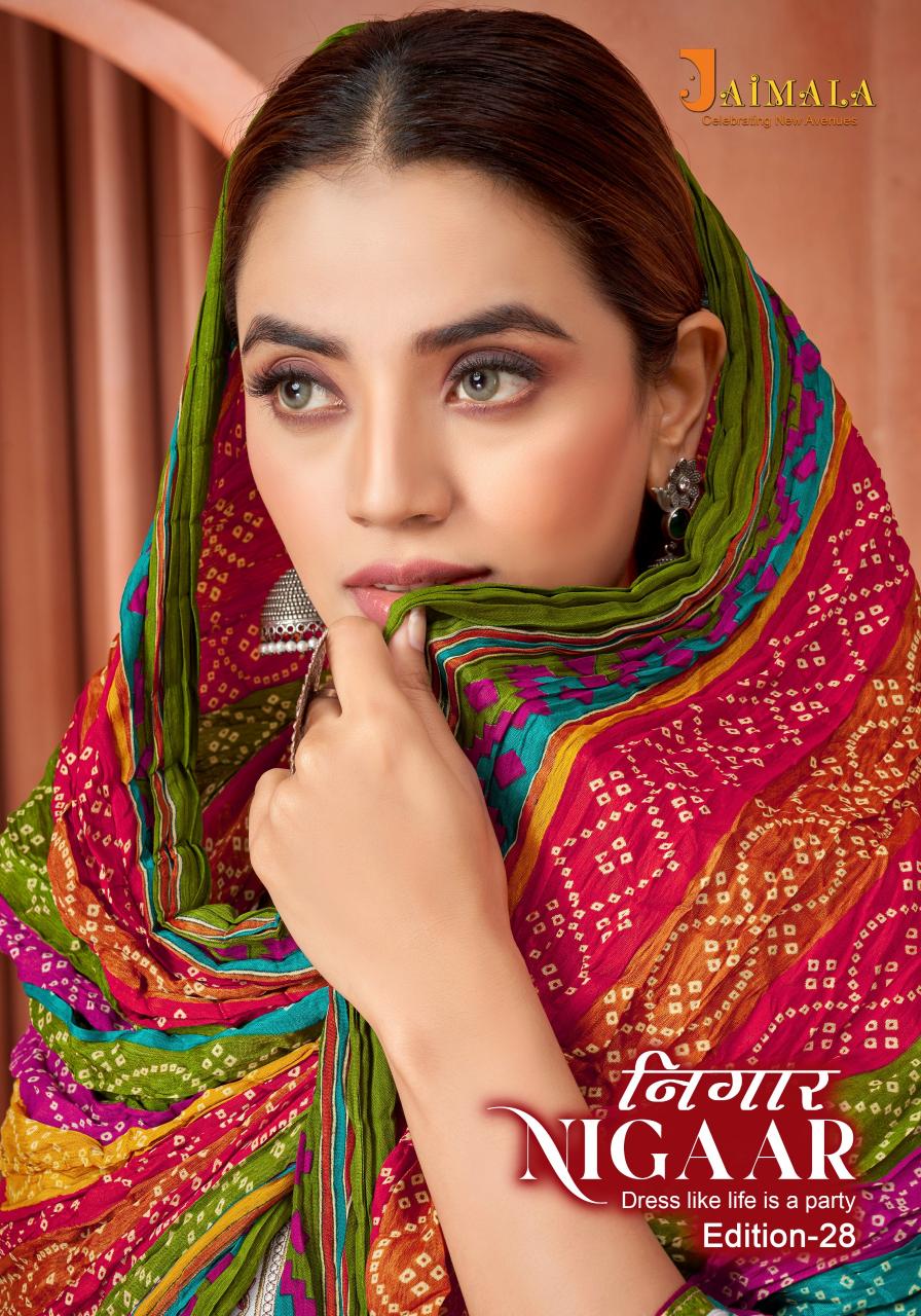Alok Nigaar Vol 28 Pure Reyon Slub With Embroidery Dress Material Wholesale Catalog