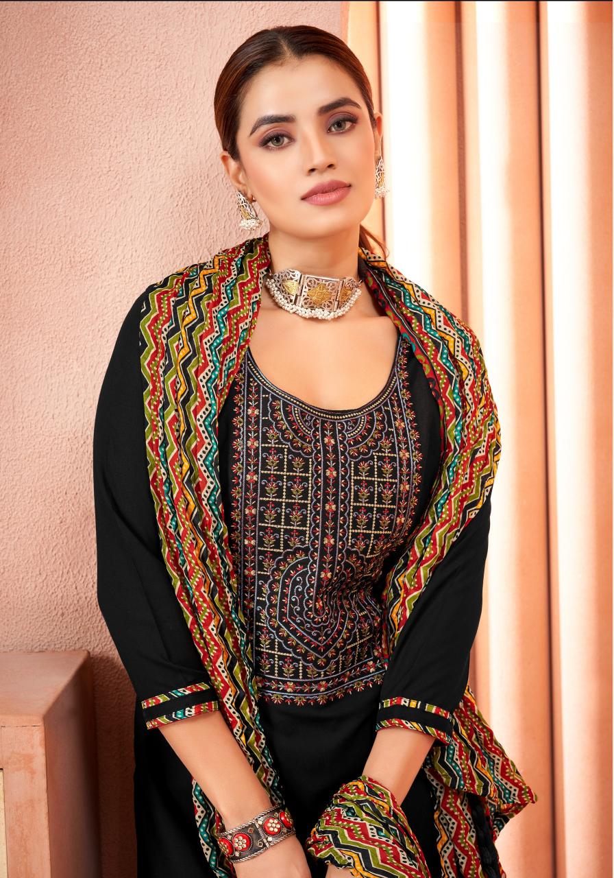 Alok Nigaar Vol 28 Pure Reyon Slub With Embroidery Dress Material Wholesale Catalog