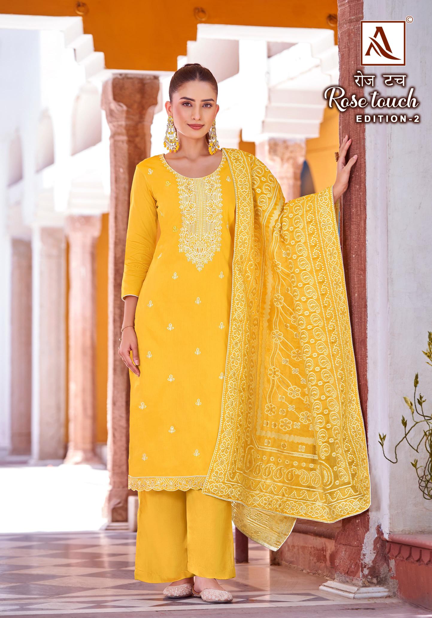 Alok ROSE TOUCH Vol 2 Dress Material Wholesale Catalog
