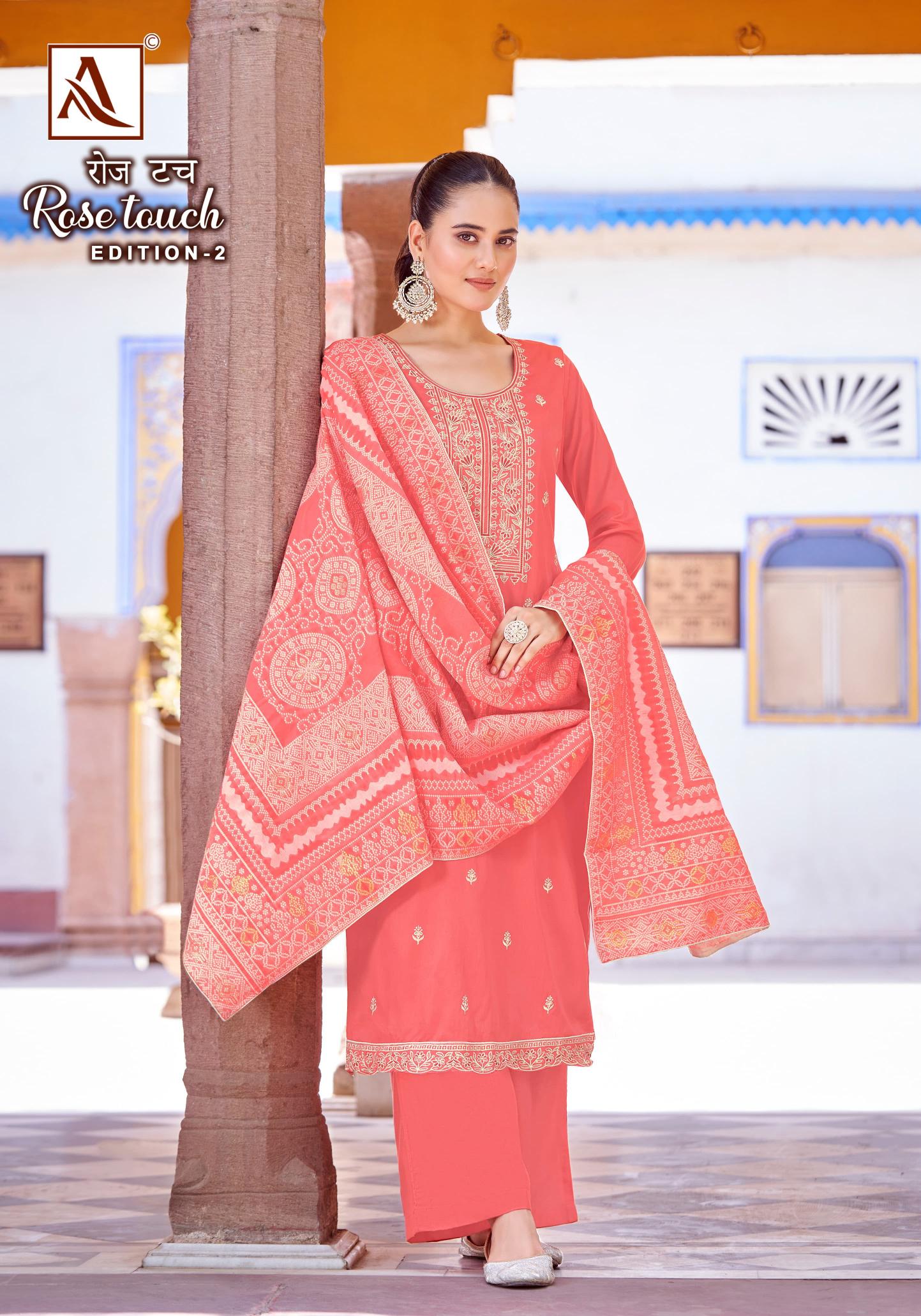 Alok ROSE TOUCH Vol 2 Dress Material Wholesale Catalog