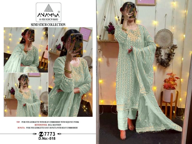 Anamsa 518 Georgette Pakistani Salwar Kameez Wholesale Catalog