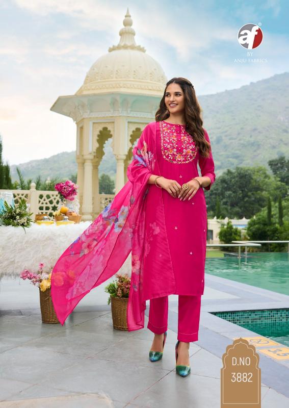 Anju Fabrics Desi Dhaga Pink Kurti India Wholesale Catalog