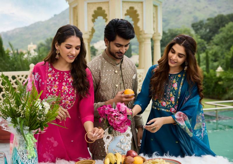 Anju Fabrics Desi Dhaga Pink Kurti India Wholesale Catalog