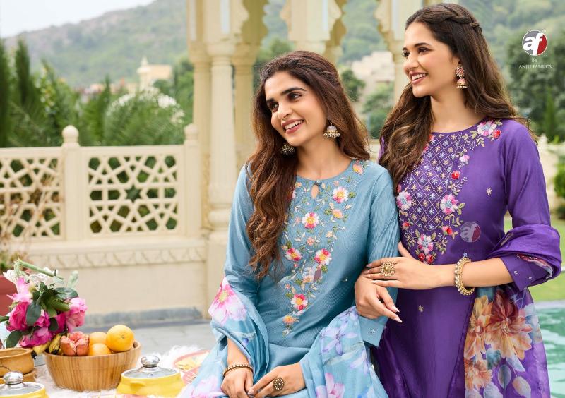 Anju Fabrics Desi Dhaga Pink Kurti India Wholesale Catalog