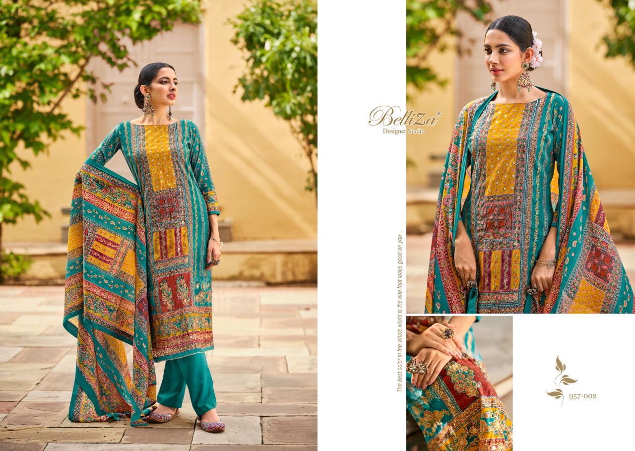 Belliza Nusrat Digital Printed Dress Material Wholesale Catalog