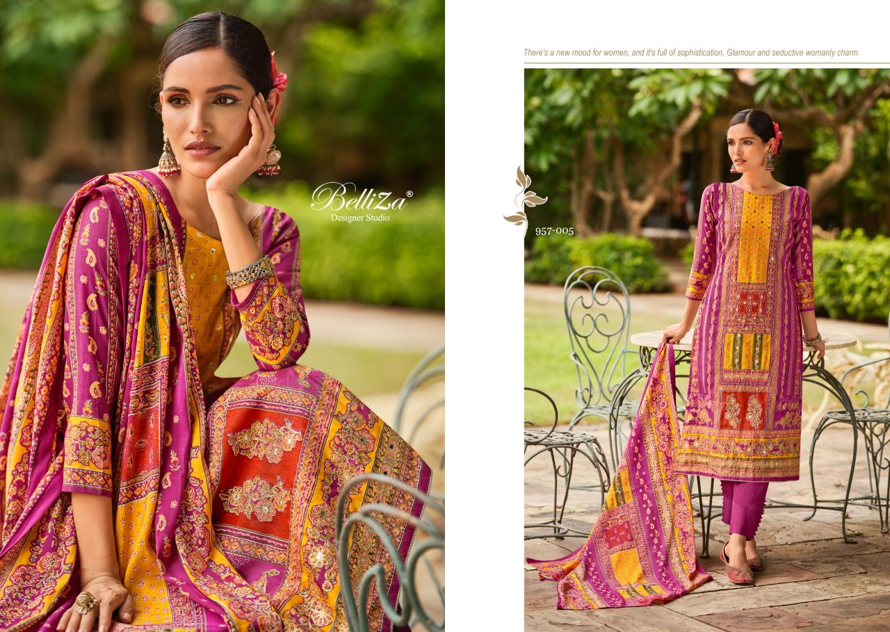 Belliza Nusrat Digital Printed Dress Material Wholesale Catalog