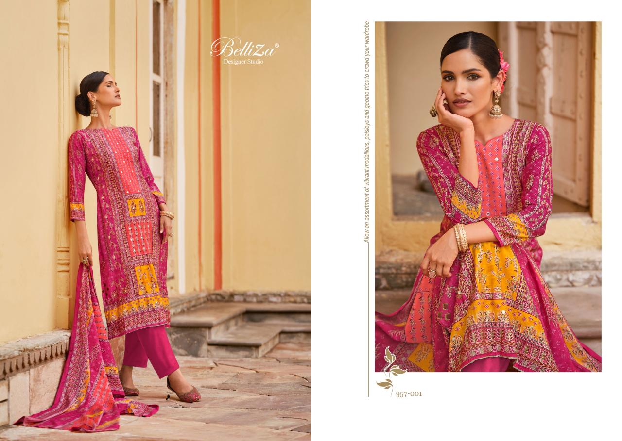 Belliza Nusrat Digital Printed Dress Material Wholesale Catalog