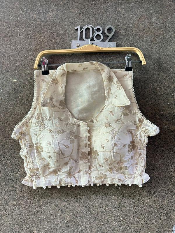 Blousewala Khadi collar
