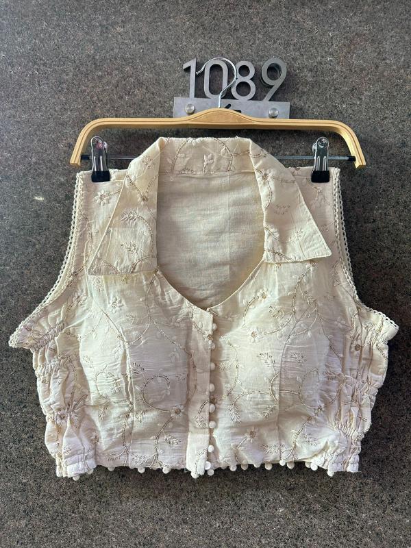 Blousewala Khadi collar