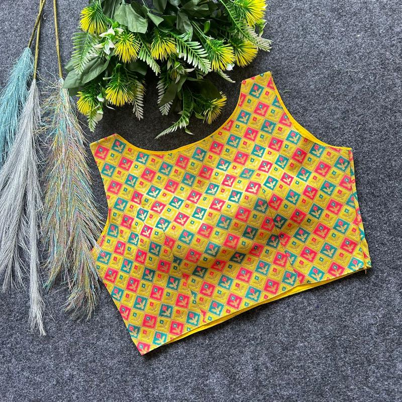 Blousewala Khatan Banarsi Blouse with GOLD JARI 