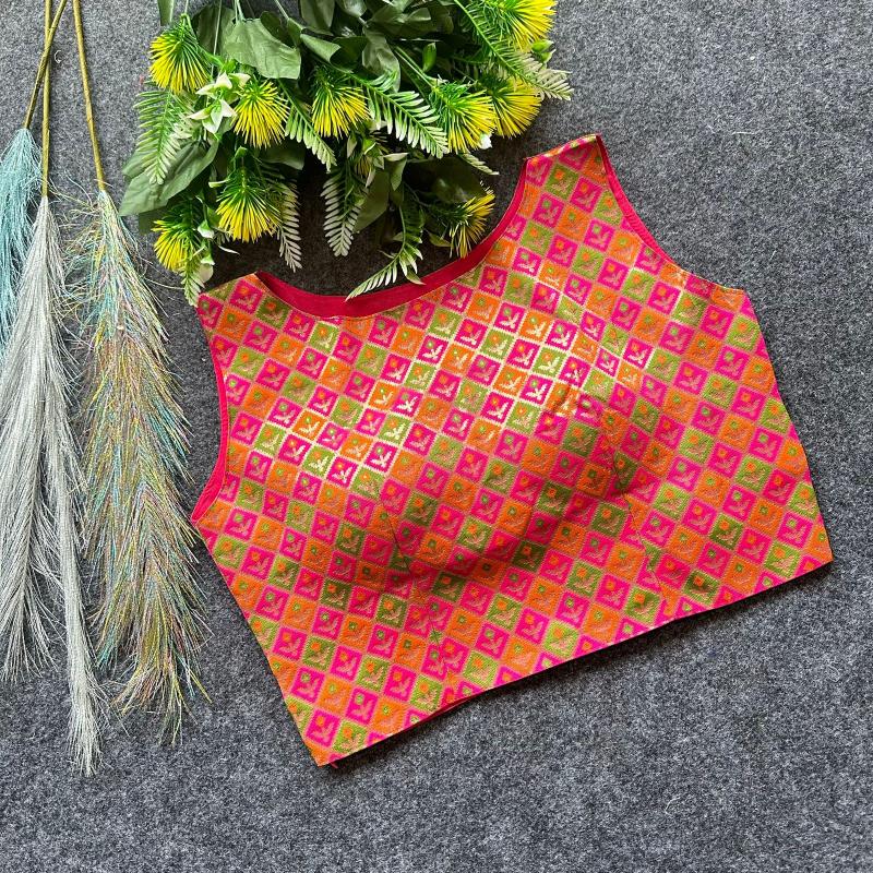 Blousewala Khatan Banarsi Blouse with GOLD JARI 