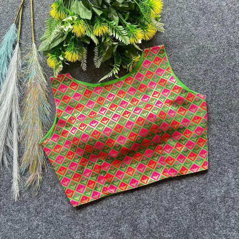 Blousewala Khatan Banarsi Blouse with GOLD JARI 