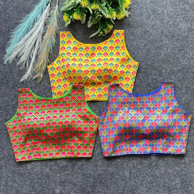 Blousewala Khatan Banarsi Blouse with GOLD JARI 