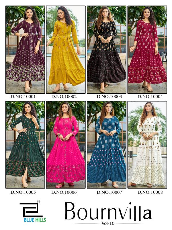 BLUE HILLS Bournvilla Vol 10.0 Best Long Kurtis Online Shopping India Wholesale Catalog
