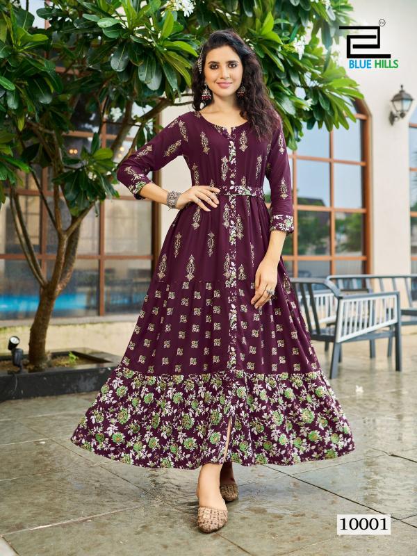 BLUE HILLS Bournvilla Vol 10.0 Best Long Kurtis Online Shopping India Wholesale Catalog