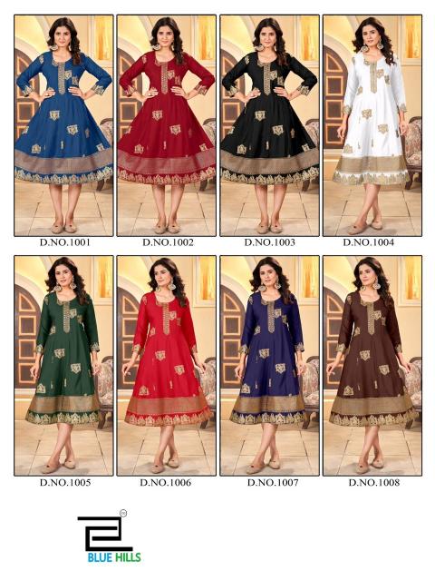 Blue Hills Palki Special Rayon Anarkali Kurti Wholesale Catalog