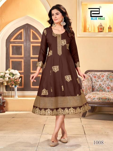 Blue Hills Palki Special Rayon Anarkali Kurti Wholesale Catalog
