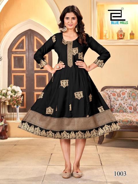 Blue Hills Palki Special Rayon Anarkali Kurti Wholesale Catalog