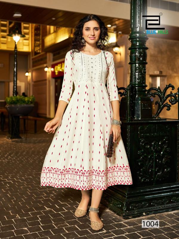 Blue Hills Zudio Rayon Anarkali Kurti Wholesale Catalog